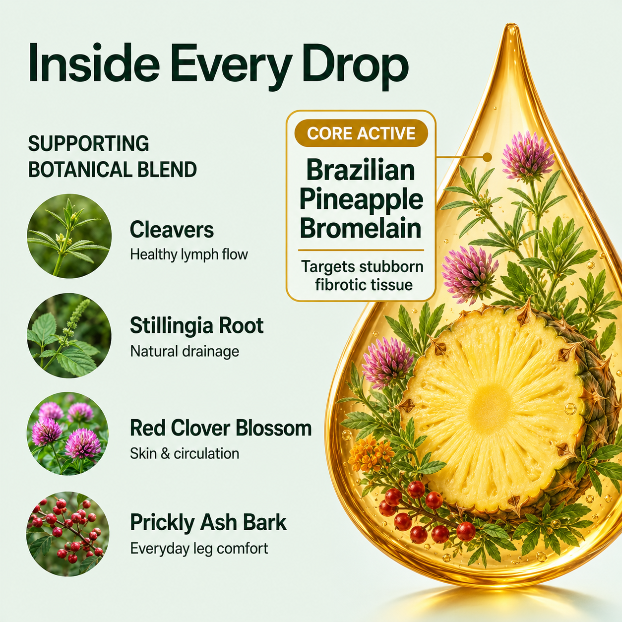 Brazilian pineapple bromelain core active with supporting botanical blend